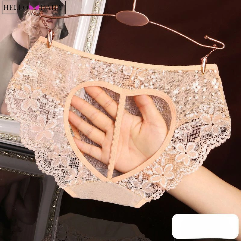 Love Hollow Out Panties for Women Sexy Lingerie Large Pure Lust Mesh Underwear Ropa Interior Femenina