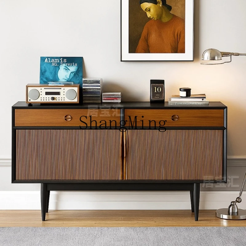 

SM new high-end dining side cabinet solid wood tea display cabinet small apartment household storage side cabinet