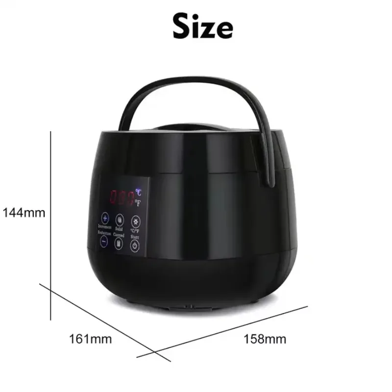 YTYIN المحمولة الذكية توقيت متعددة الوظائف الشمع كتلة جرة الشمع، شمع إزالة الشعر وآلة الشمع الساخن #6