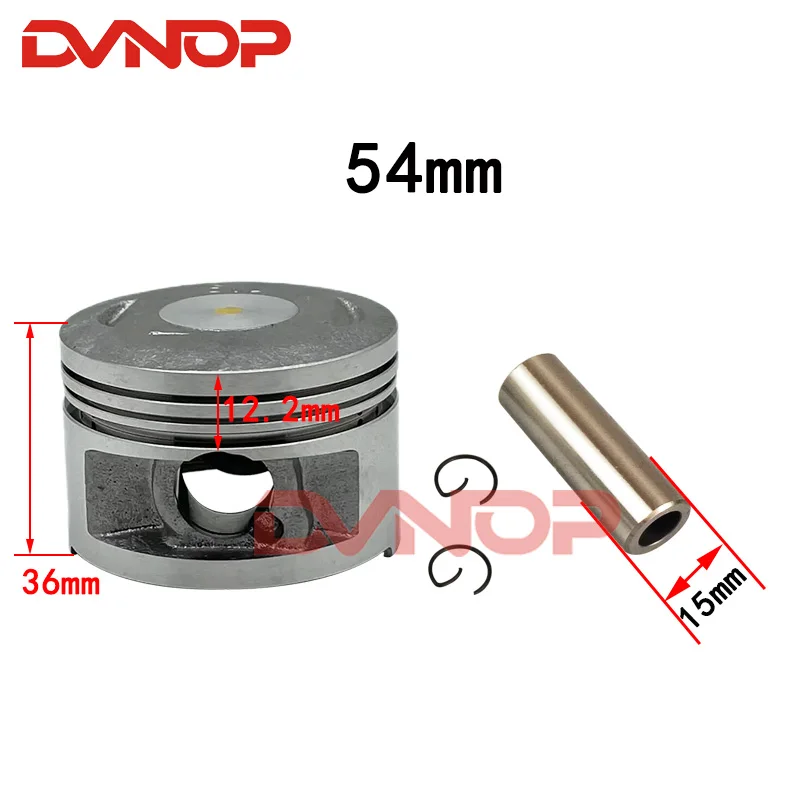 Motorcycle 54mm Piston 15mm Pin Ring  Set For Yamaha YBR125 YBR 125 TTR125 YB125Z XTZ125 125cc Egine Spare Parts