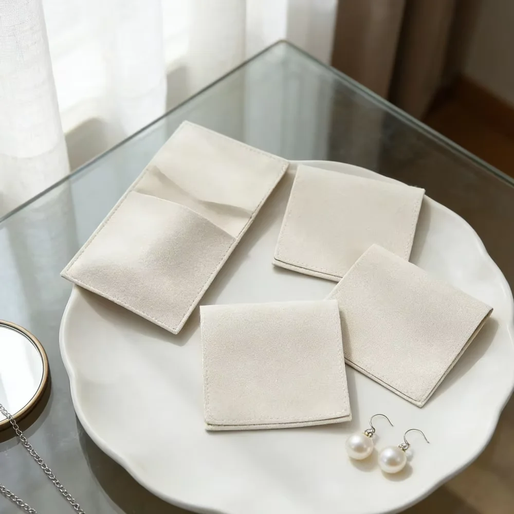 

20/50/100 шт. Мешочки из микрофибры для украшений, портативные бархатные чехлы 6x6 см, 8x6 см, 8x8 см, 9x9 см, для серег, колец, косметики, подарочные