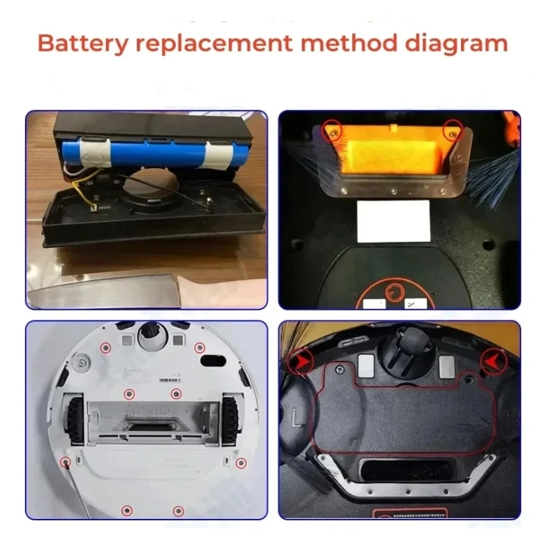 2024 CECOTEC CONGA 3090 3091 3092 1690 1890 2090 Robot Vacuum Cleaner Battery Pack Replacement Accessories 14.4 Volts 12800 mAh