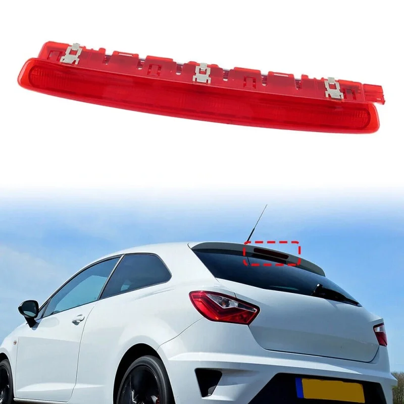 12V DC Rear High Lever Brake Stop LED Light Lamp 6J0945097A 6J0945097B For Seat 2010 - 2012 Ibiza 2008 - 2017 Brake Stop Light