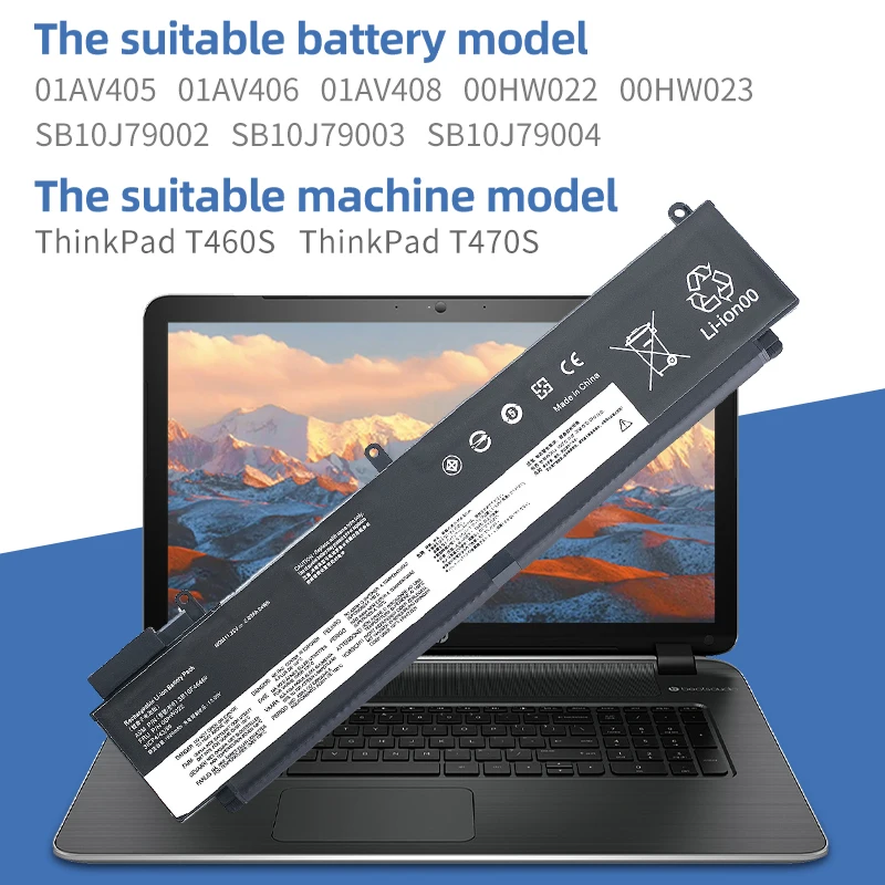 Аккумуляторы SUOZHAN 00HW022 для ноутбуков Lenovo ThinkPad T460s T470s, Новые запасные части 01AV405 01AV406 01AV408