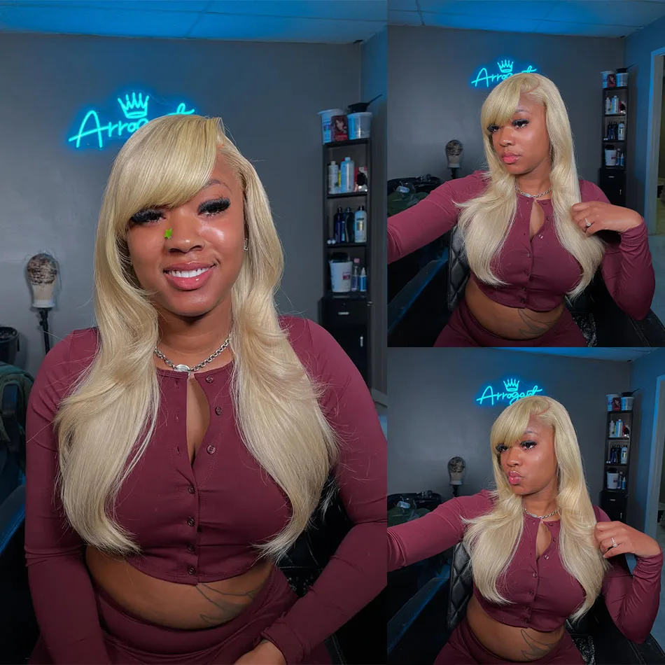 

613 Blonde Body Wave Lace Frontal Human Hair Wig 40 Inch Honey 13x6 HD Lace Front Wig 100% Brazilian for Black Women 220 Density