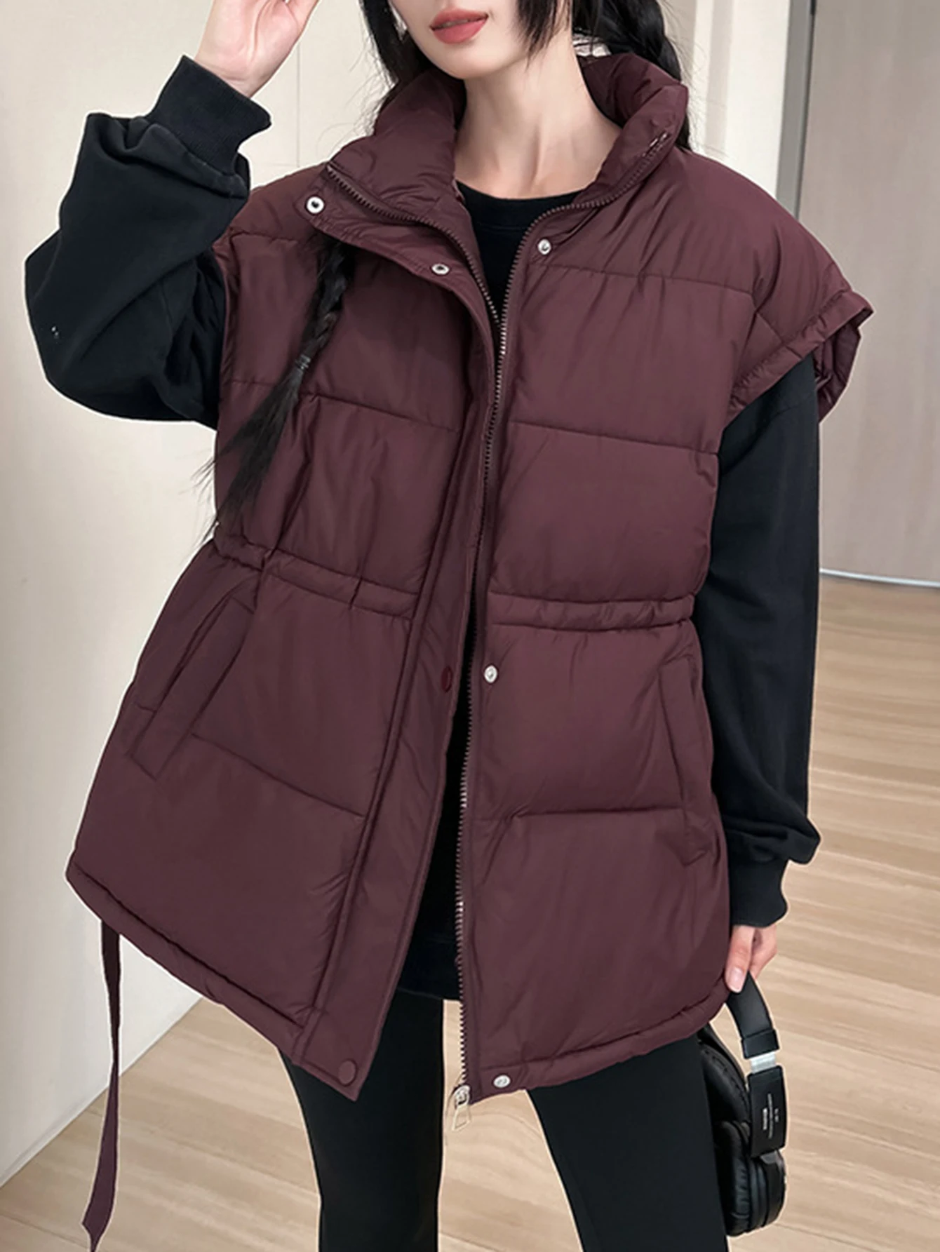 Veste décontractée rembourrée en coton à manches longues, Design à manches droites, haut confortable pour femmes, tendance, vêtements d'extérieur