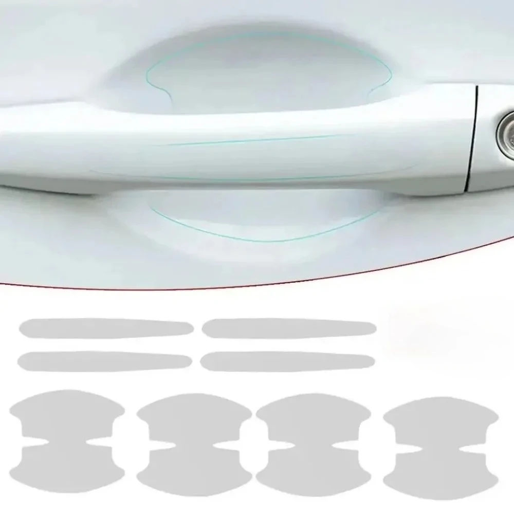 8 قطع من واقي وعاء باب السيارة من مادة TPU - ملصق شفاف مضاد للخدش للمقبض وسطح الطلاء #6