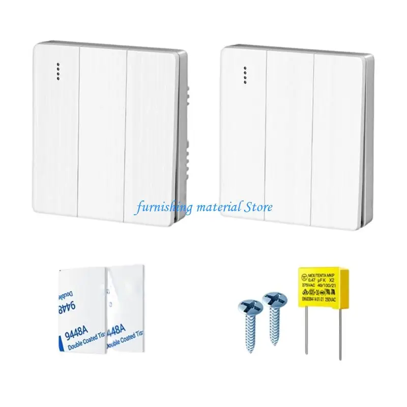 Y5GD Small 86 Switches Cordless Control 100000+ Press Reliability No Wiring Hassle