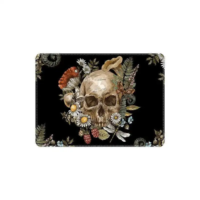 Skull Doormat Funny Halloween Skull Welcome Door Mat,Living Room Kitchen Floor Mat Home Halloween Indoor Outdoor Decoration, image 13