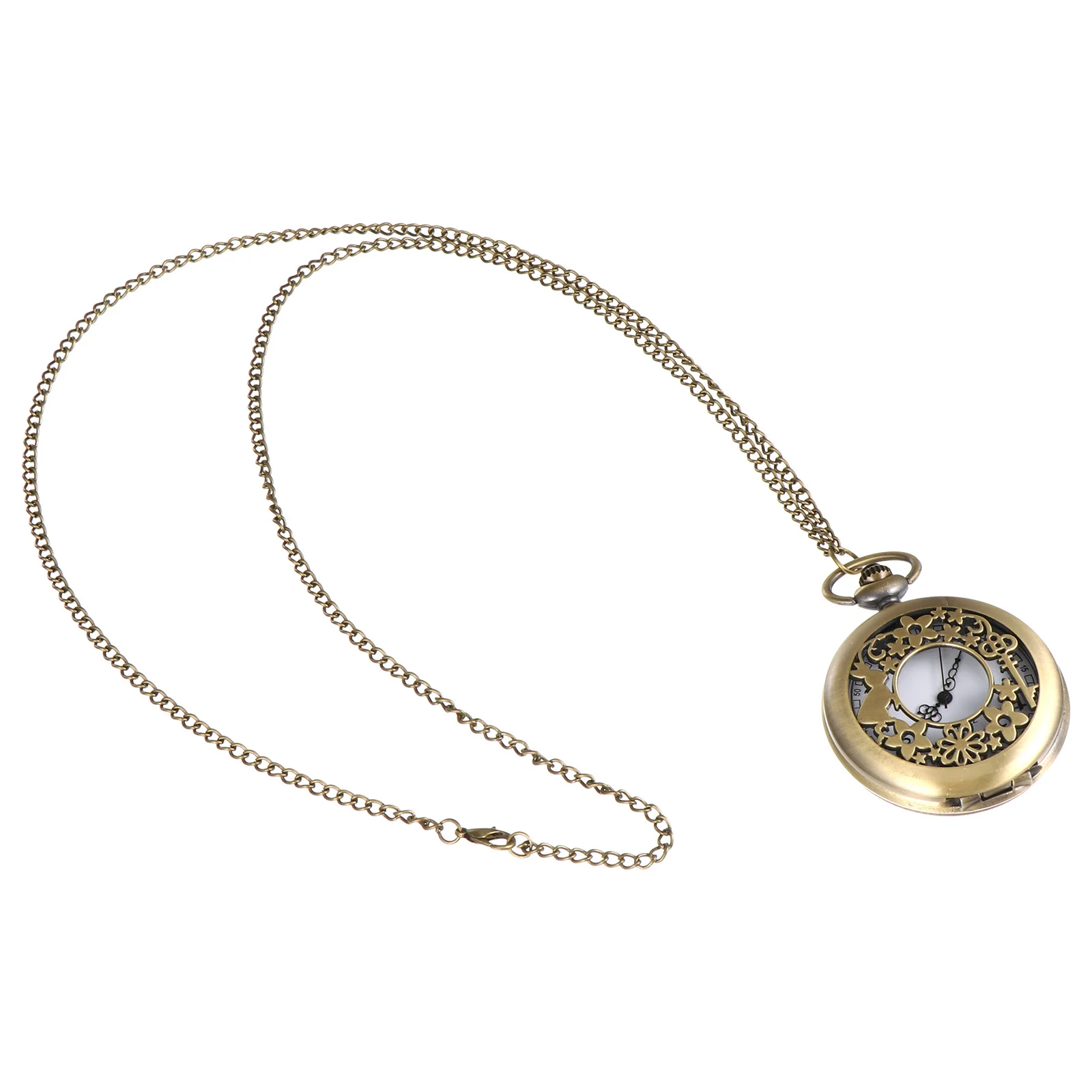 1 قطعة ساعة جيب كوارتز ريترو الجوف خارج تصميم سلسلة معلقة خمر نمط وقت دقيق هدية ساعة جيب كوارتز #6