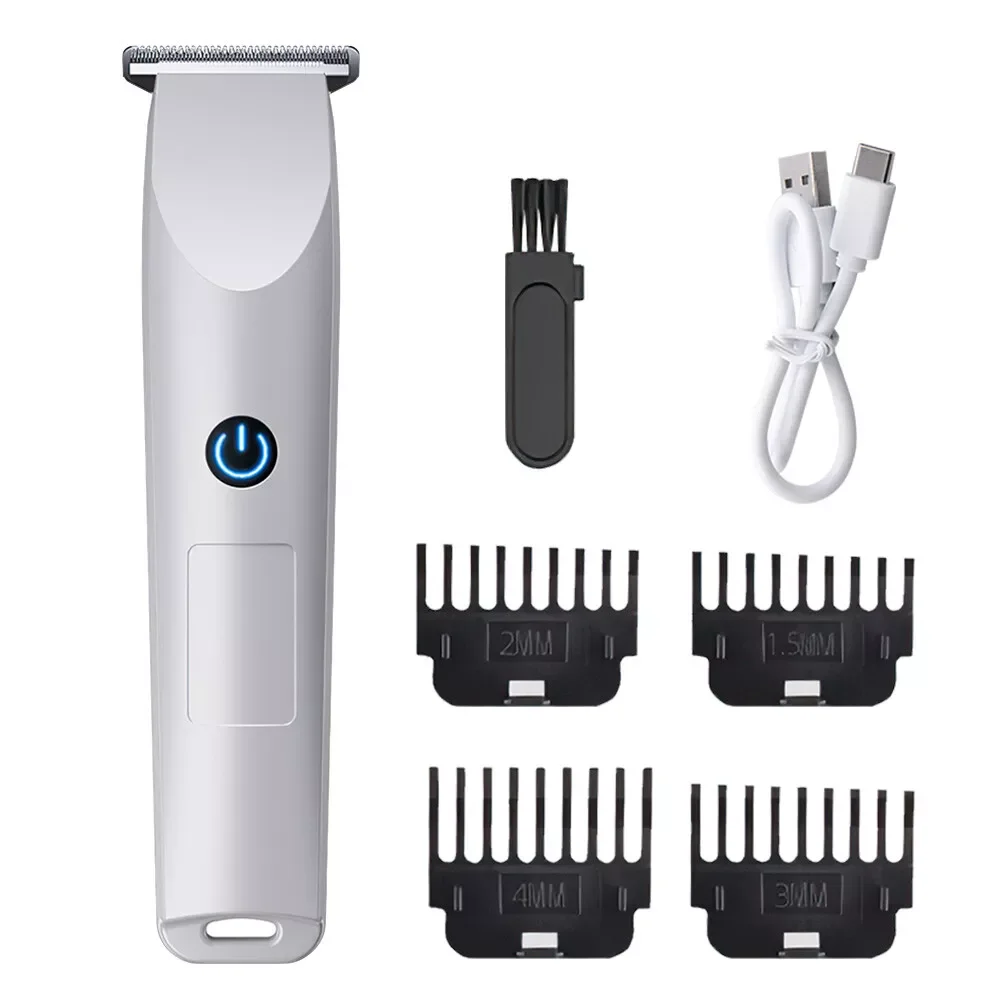 Men Pro Electric Hair Clippers Beard Trimmer Cutting Barber Shaving Machine White