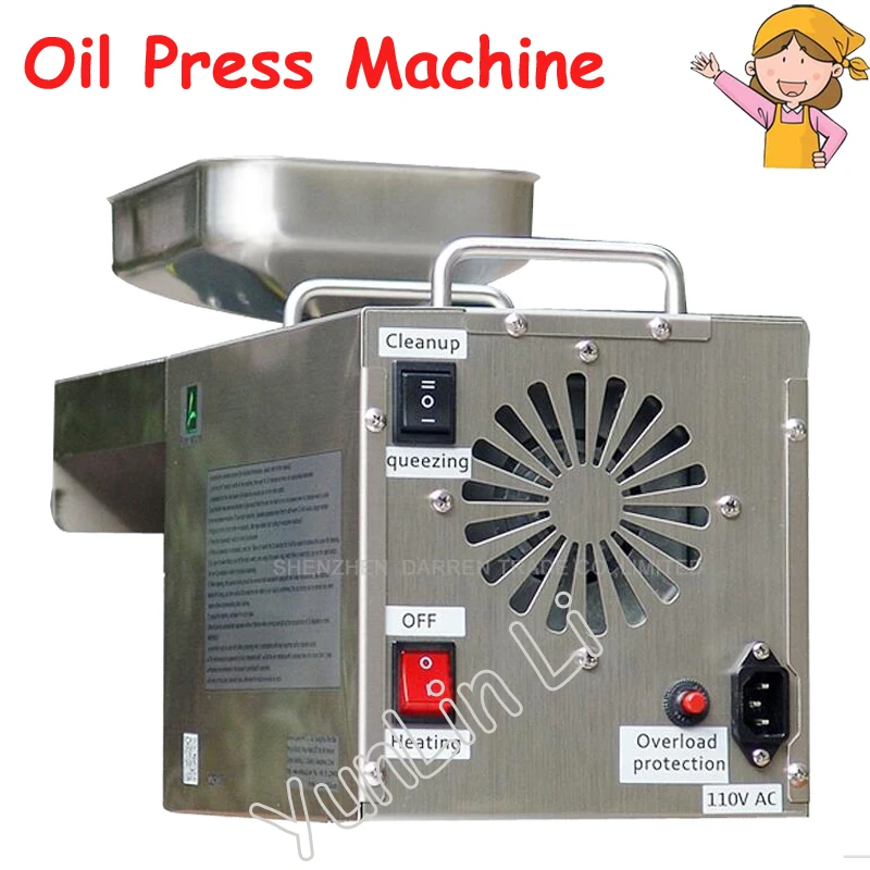 110V/220V Stainless Steel Oil Press Machine Automatic Oil Presser High Oil Extracting Rate Labor Saving Oil Extractor