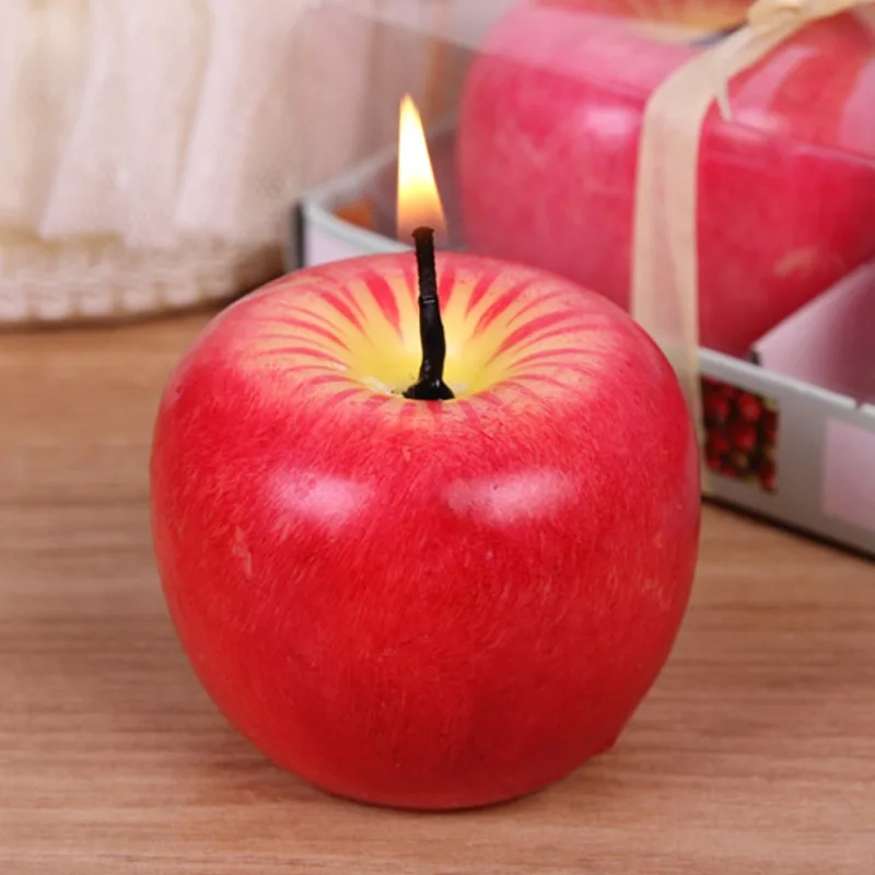 Presentes de Noite de Natal para Crianças: Maçãs de Brinquedo, Velas em Forma de Frutas, Decorações de Aniversário, Enfeites de Natal, Presentes Infantis