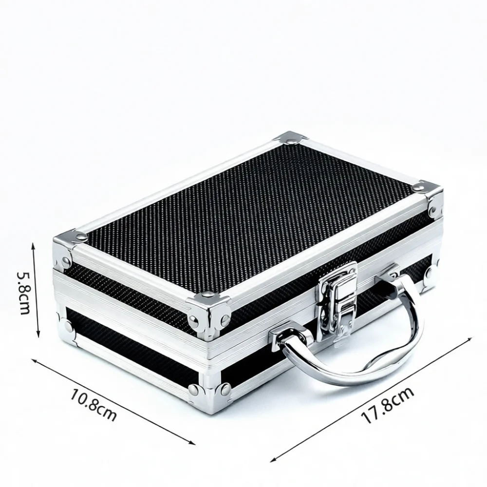 Small Aluminum Storage Box Hard Tool Container For Precision Hobby Models Gadgets Portable Metal Case Organizer