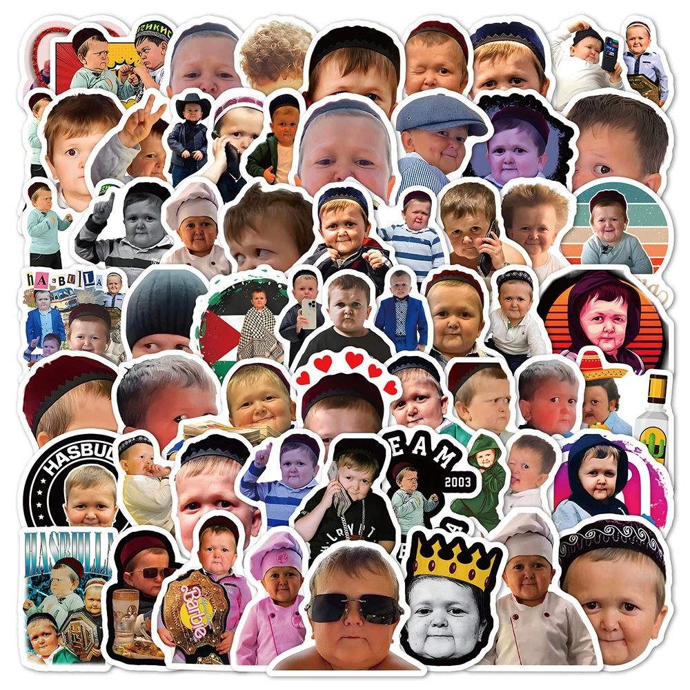 10/30/60pcs Funny Celebrity Meme Hasbulla Graffiti Stickers Cartoon Decals Laptop Motorcycle Phone Car Cool Waterproof Sticker