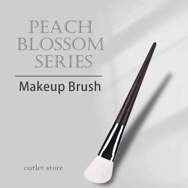 CHICHODO Makeup Brushes-Peach Blossom Series-Angled Sculpting Brush Really Soft Fiber Wool Strong Powder Suction Make up Brush