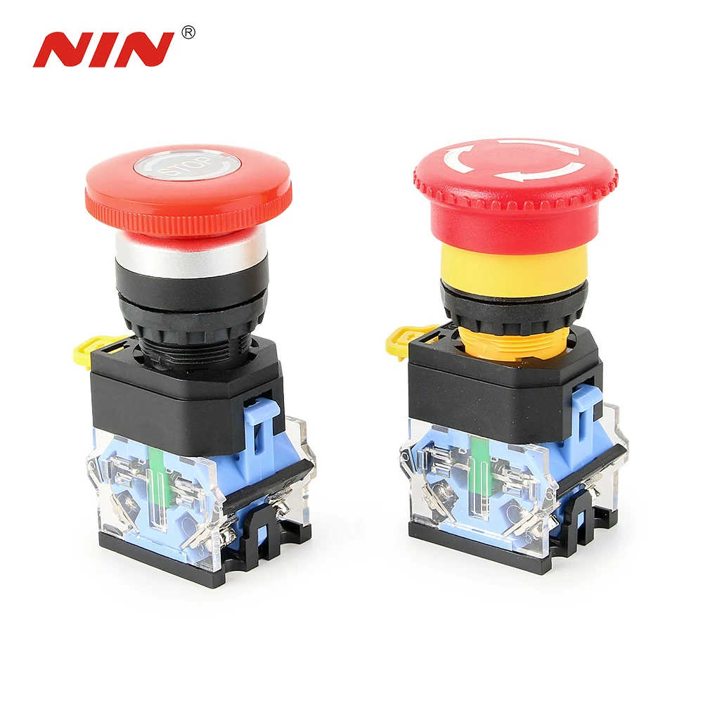 NIN 22mm Custom Self-Resetting Toggle Switch Green Momentary Push Button 1NO 1NC 10A IP65 Waterproof Plastic Industrial Control