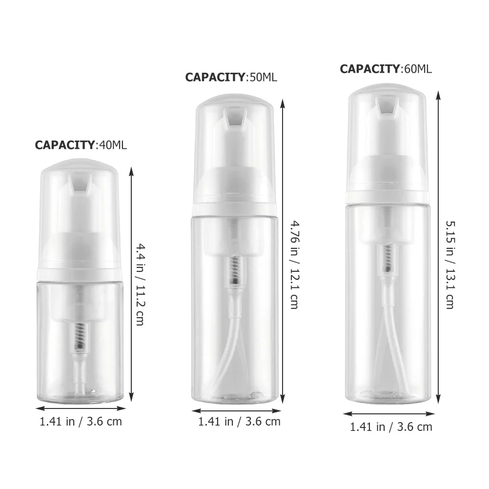 

3Pcs Foam Soap Dispenser Portable Travel Foaming Bottles Refillable Pump Bottle for Shower Gel Hand Soap Foams Pump Bottle