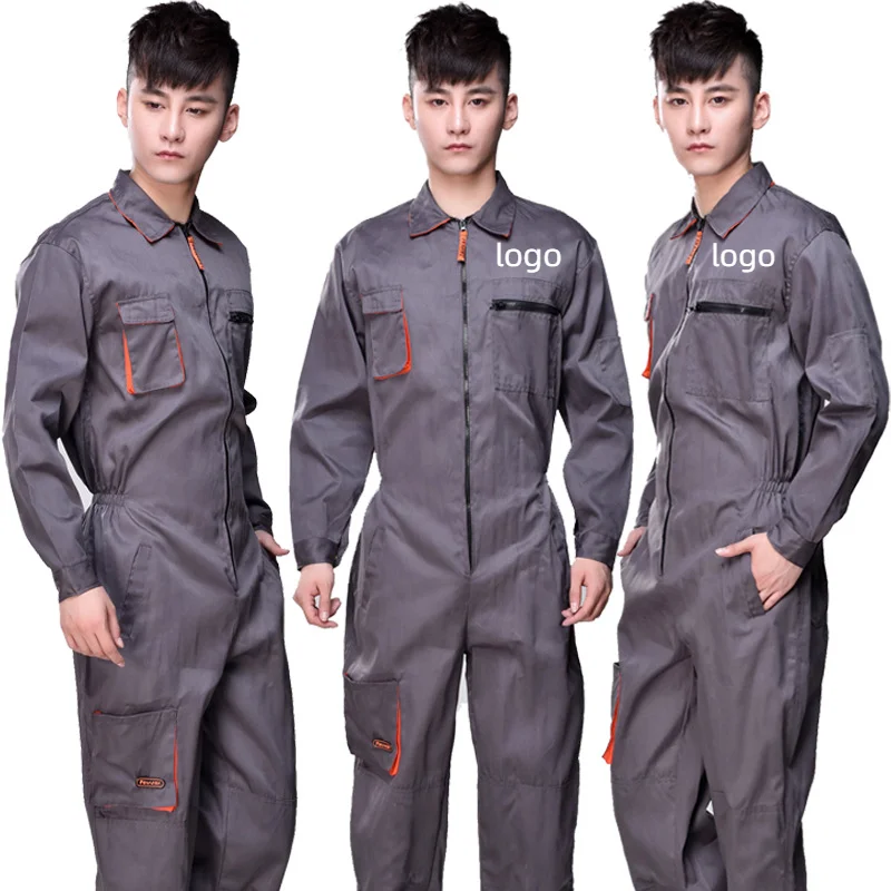 Spring Autumn Joined Workshop Work Clothes Printed Logo Car Repair Shop Uniforms Electric Welders Garden Maintenance Coat