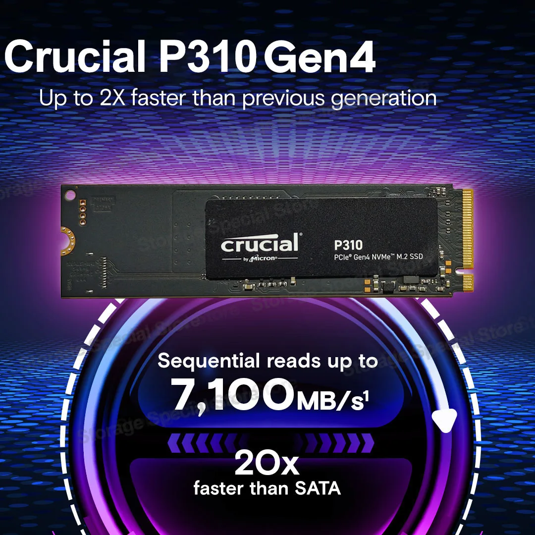 الأصلي حاسمة P310 SSD NVMe M.2 2280 محرك الحالة الصلبة الداخلي PCIe Gen4 قراءة ما يصل إلى 7100 ميجابايت/ثانية ثلاثية الأبعاد NAND SSD 1 تيرا بايت القرص الصلب #2