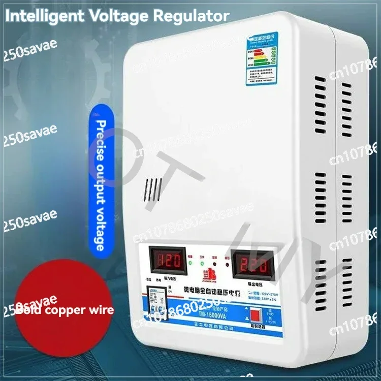 Voltage Stabilizer 220v Automatic Household High-Power 20kw Air Conditioner Special Dual Screen Digital Display Voltage Regulato