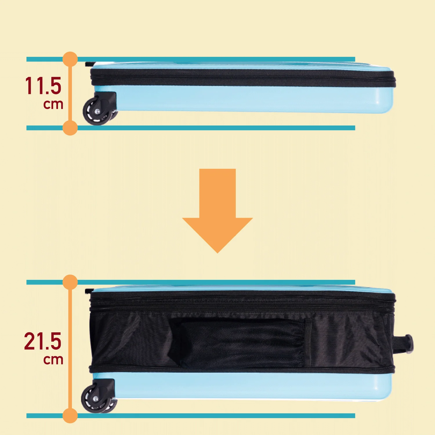 HONGYUE Foldable suitcases and travel bag Rolling Luggage Portable Trolley Case Space-saving Travel Luggage Travel Accessories