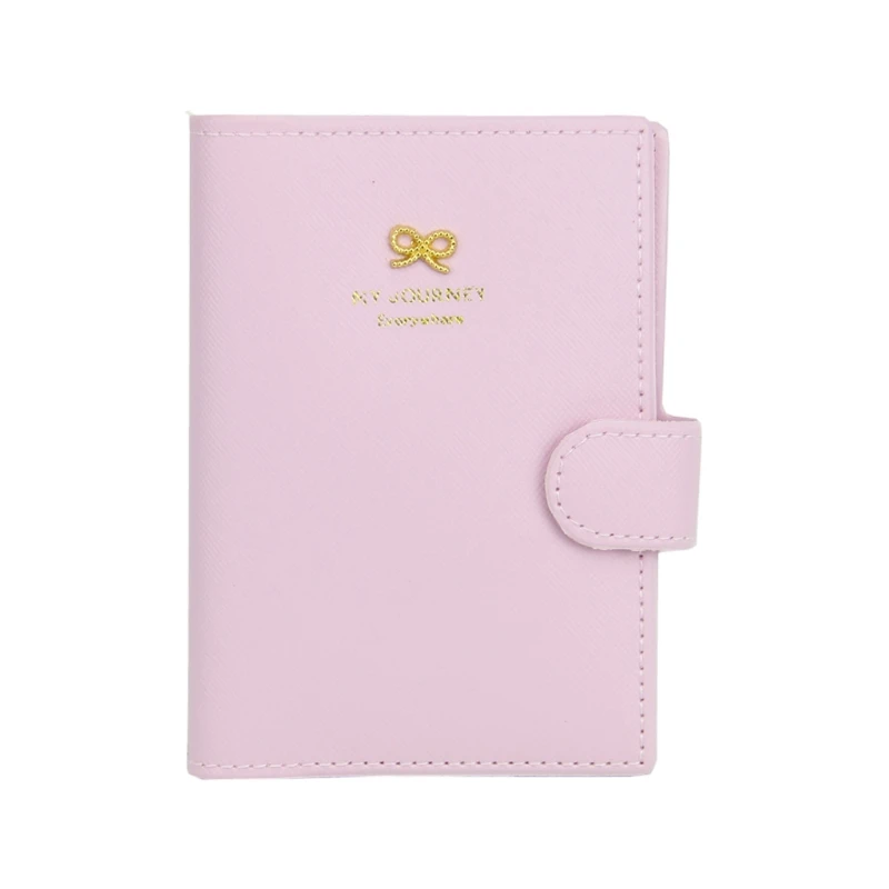 Couverture protection carte passeport avec nœud portefeuille en cuir PU, nouveau