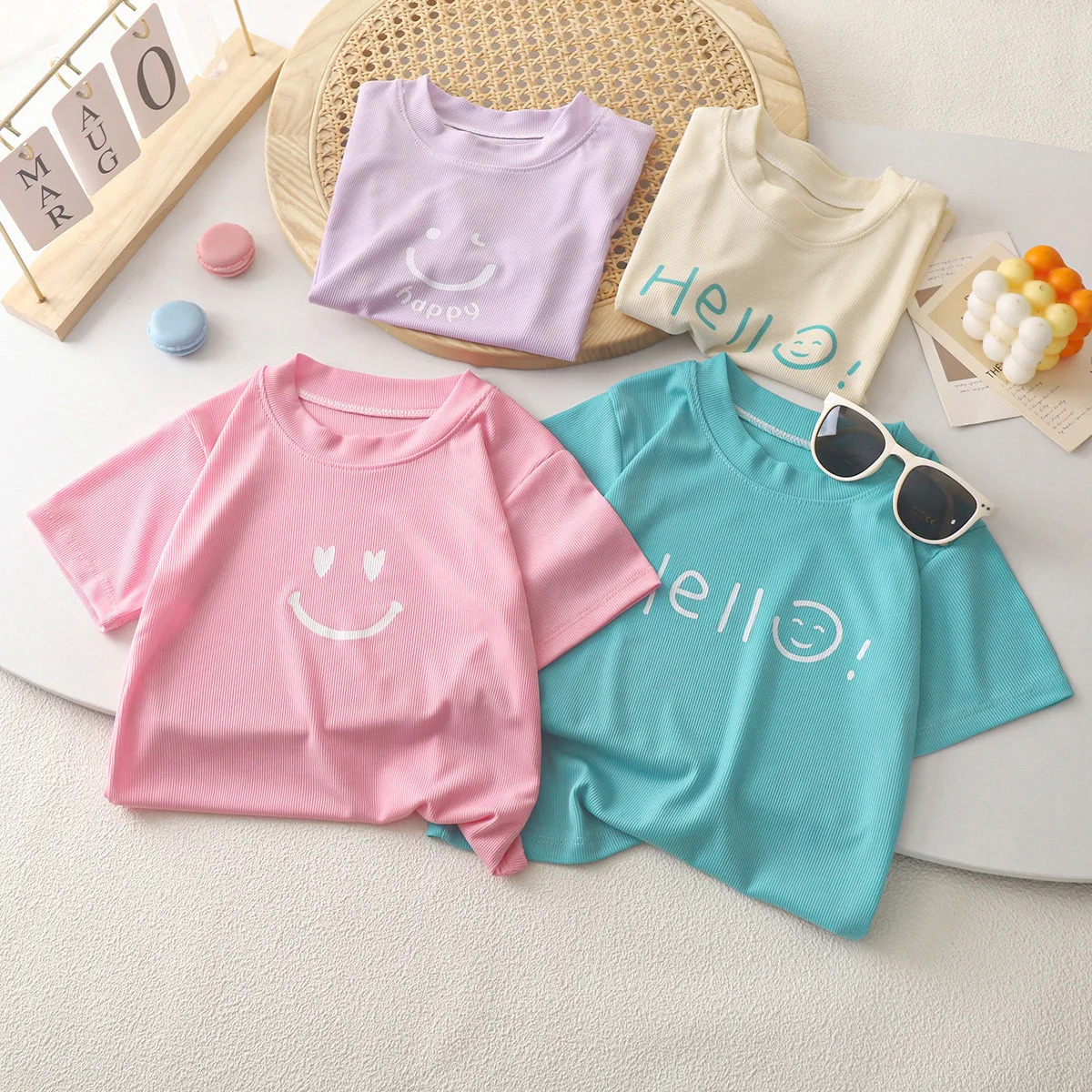 New Summer Kids Clothes Cute Short Sleeve T-shirt Boys Casual Soft Tops