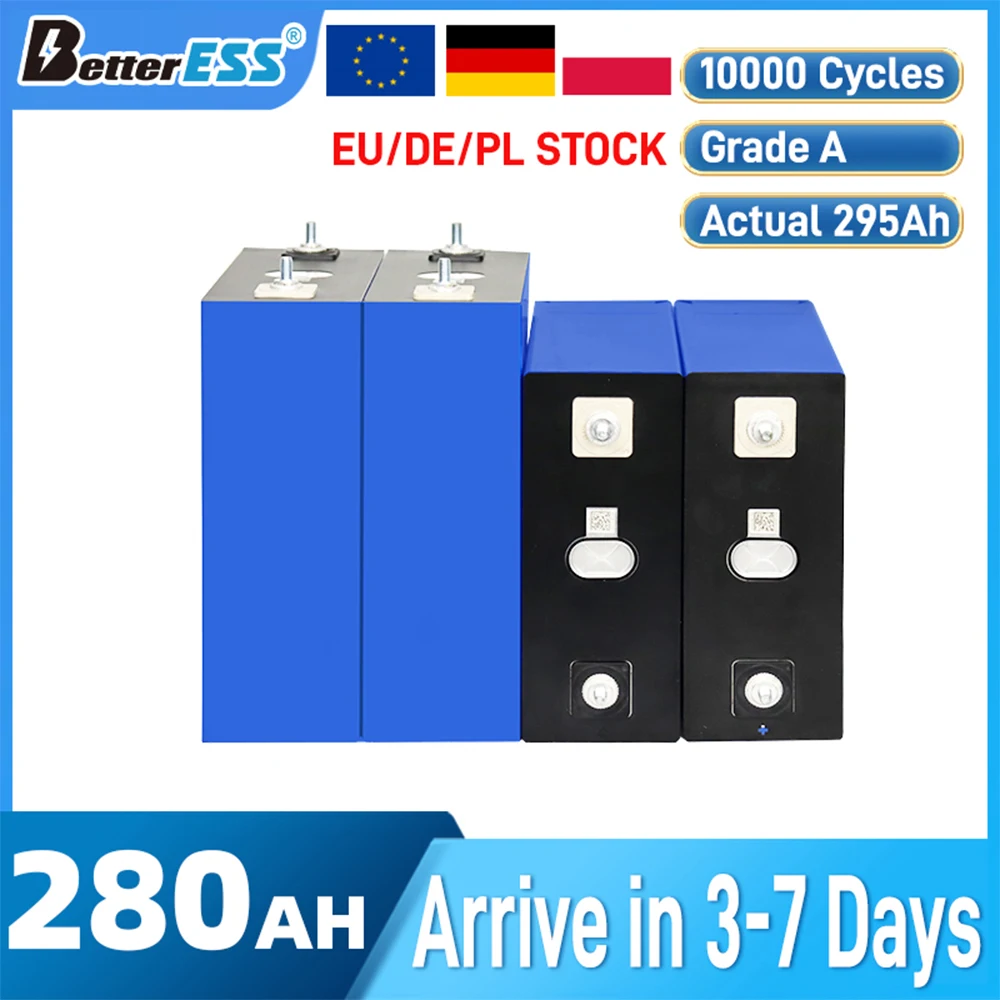 

New Grade A 3.2V 280AH 314AH Battery LiFePO4 Lithium iron phospha for 12V 24V48V 4S E-scooter RV Solar Energy storage system EU