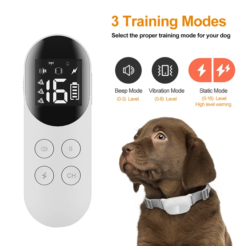 T200 Magnetic Charging Dog Training Nylon Collar With Vibration 300 Meter IP68 Waterproof Remote Control LCD Screen Trainer 1pc