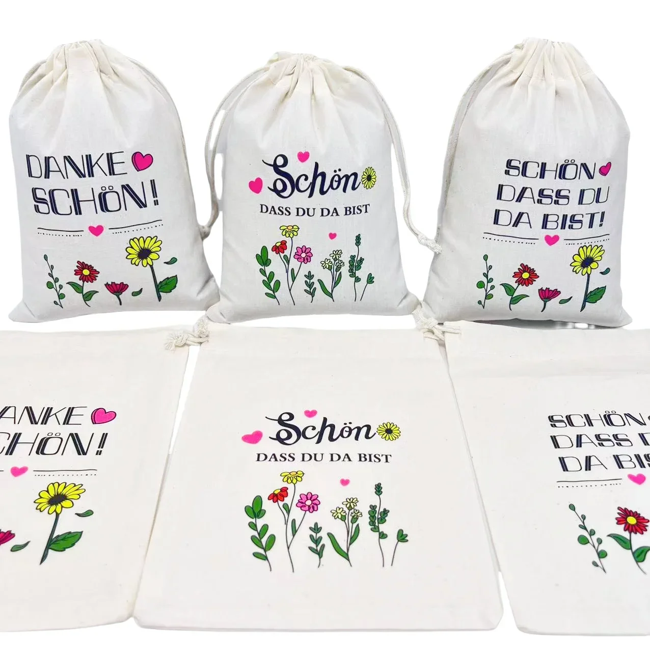 حقيبة هدايا VIKAMA 10 قطع ألمانية "Schon DASS DU DA BIST"، حقيبة تخزين للديكور الاحتفالي، الحفلات والمناسبات الخارجية، حقيبة للحلوة #1