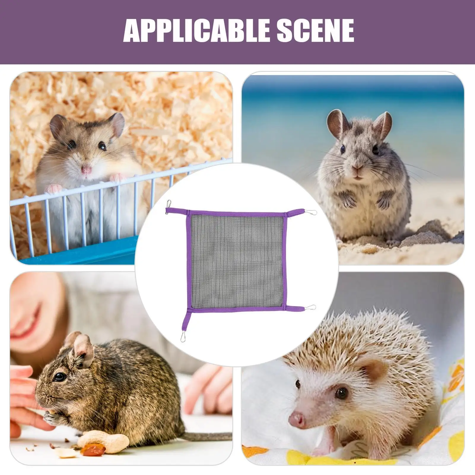 1pcs Hanging Bed Durable Summer Pet Hammock Chipmunk Ferret Rat Sleeping Nest Small Animal Bed Swing Toy Cage Accessories