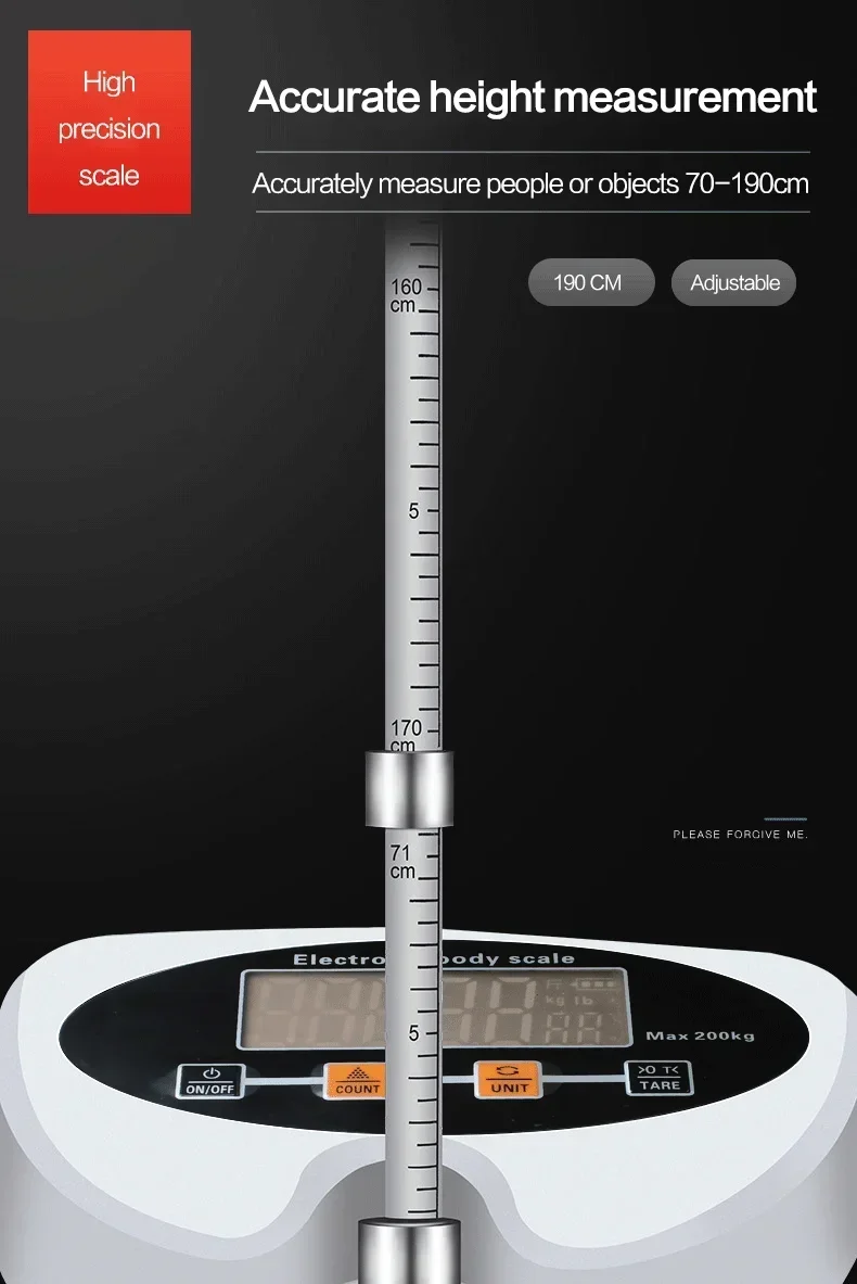 Height and Weight Scale BMI Human Body  Measuring Scales LCD Display Digital Medical