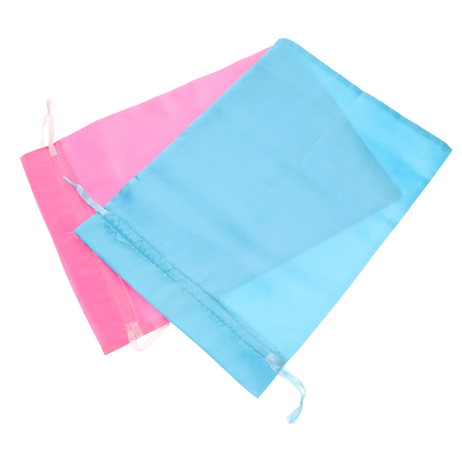 

2pcs Gift Wrapping Bags Satin Drawstring Blue Holiday Candy Christmas Mini Goodie Party Favor Storage Jewelry