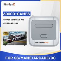 Retro Super Console X Pro 4K HD Video Game Console 60000+ Games 50+ Emulator for SS/N64/DC/MAME with 2.4G Wireless Controller