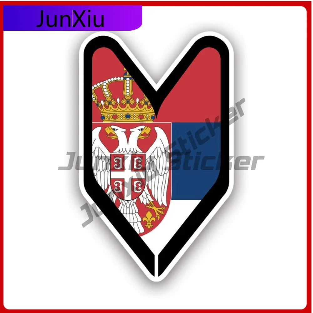 

Serbian Driver Badge Sticker Creative Decals Safety Warning Car Sticker Vinyl Decal Waterproof Durable Weather Resistant For Car
