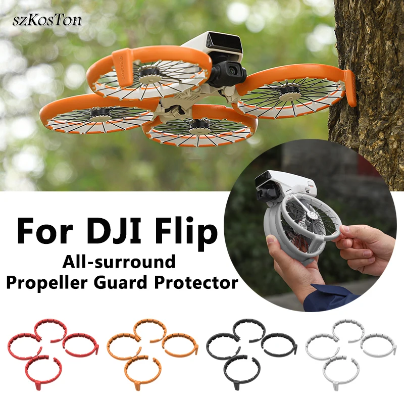 Sunnylife Propellerschutz für DJI Flip, Antikollisionsschutz, Fallschutz, Stoßring für DJI Flip Drohnenzubehör