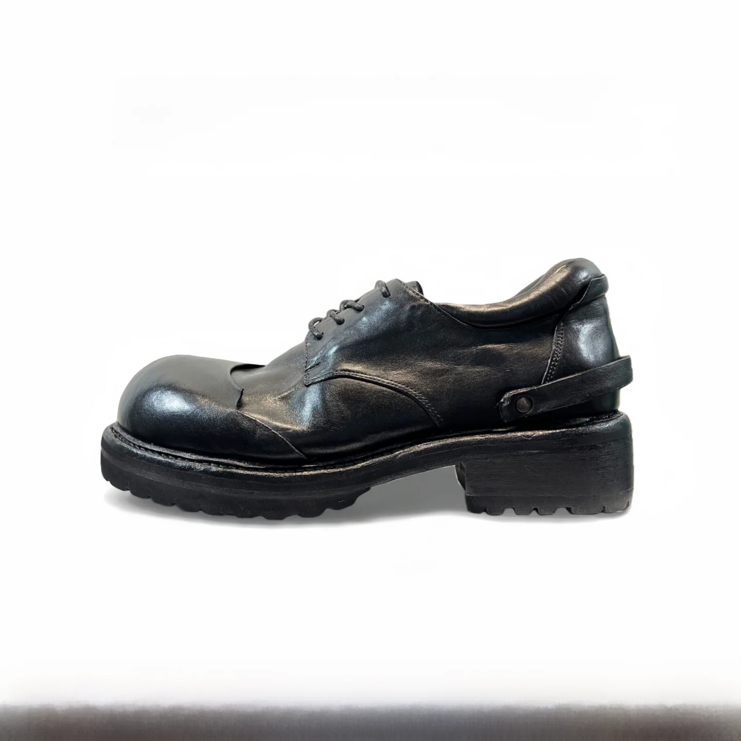 

Handmade Waed hide oes Men's Thi Bot Busin Casual oes Retro Big Head oes Leather round Toe oes