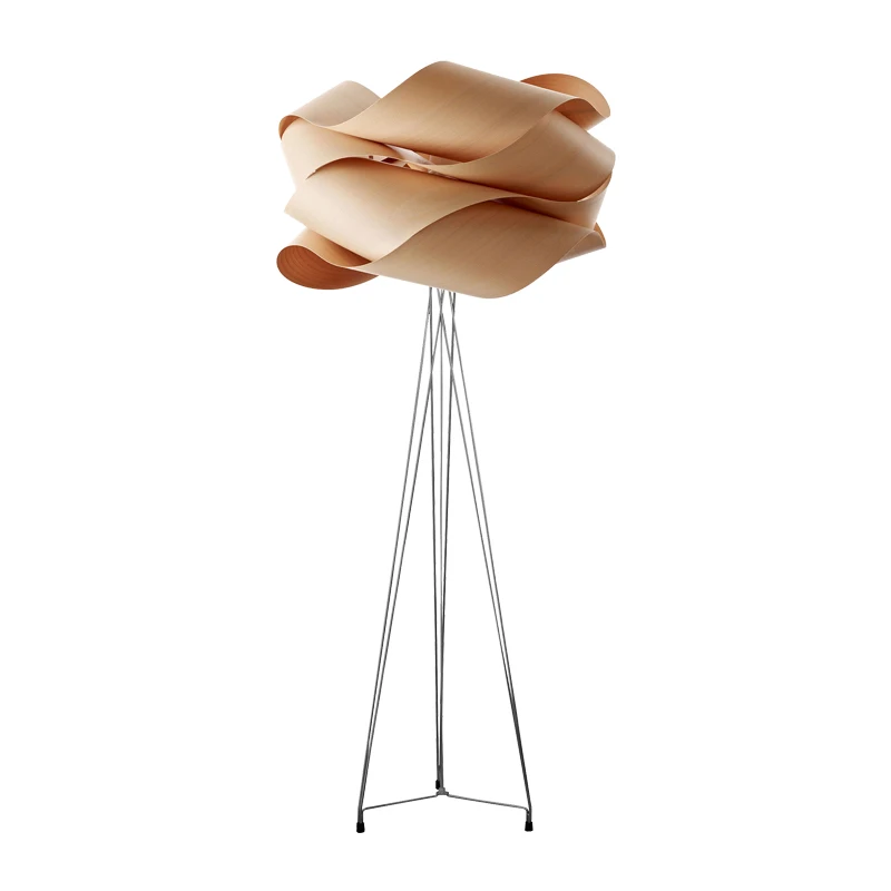 

Japanese-style floor lamp living room bedroom Zen tea room B & B art club handmade veneer creative vertical lamp