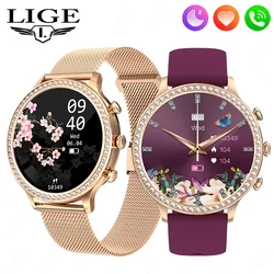 LIGE Bluetooth Call Smart Watch Women 2026 Custom Dial Waterproof Sport Fitness Smart Bracelet Heart Rate Smartwatch Ladies Gift