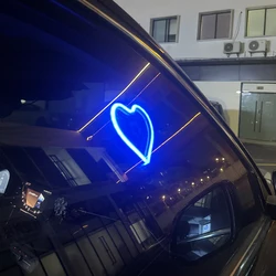 LED car window light heart shape decorative light decorative lighting wiring improved neon light diy