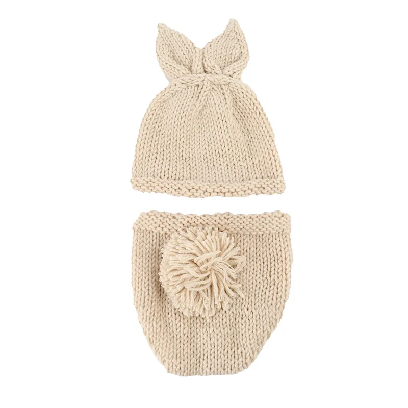 B49B-2X Newborn Baby Photography Props Infant Boy Girl Knit Photo Outfits