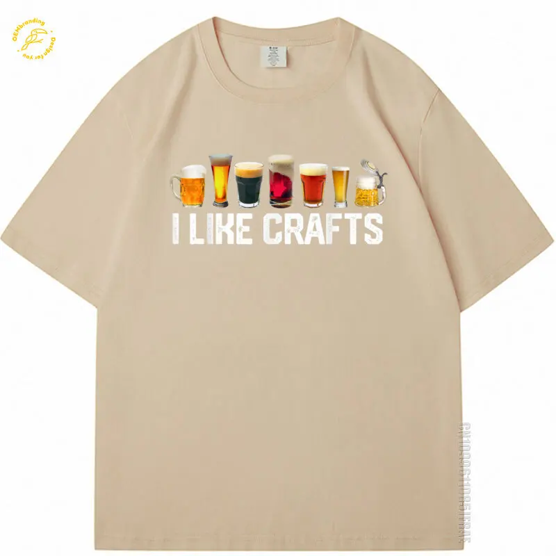 I Like Crafts Craft Beer Microbrew Hops Tshirt Funny Gift Dad Men Oversized T-Shirt Man Clothing Vêtement Homme Футболка Женская