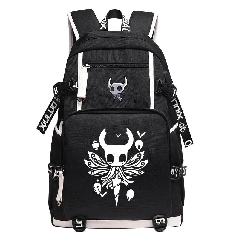 Hollow Knight NS Game Surrounding Backpack Unisex Large Capacity School Bag Cartoon Print Casual Simple Style for Teens