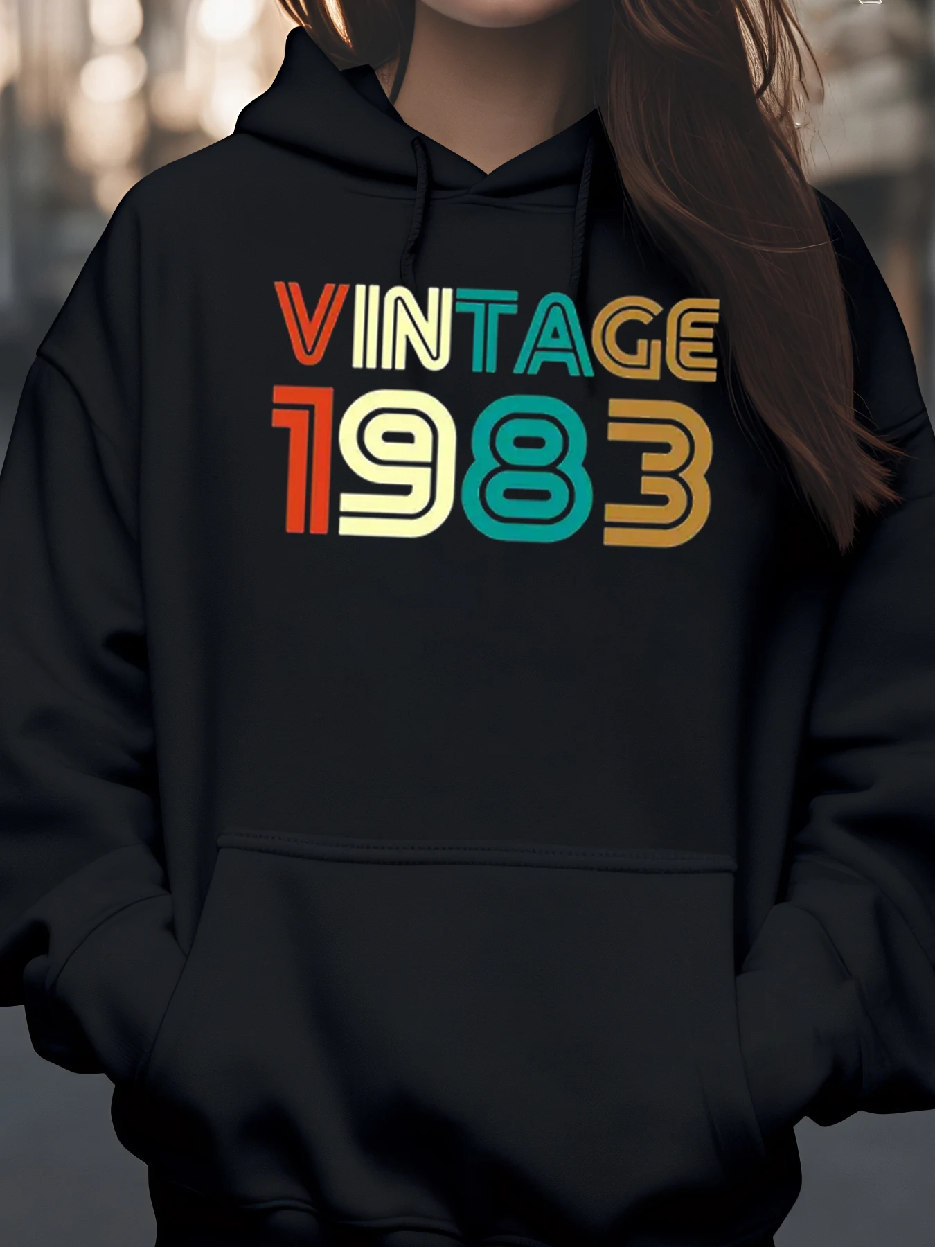 

Винтажная толстовка с принтом 1983, повседневная одежда для празднования дня рождения, одежда унисекс для взрослых
