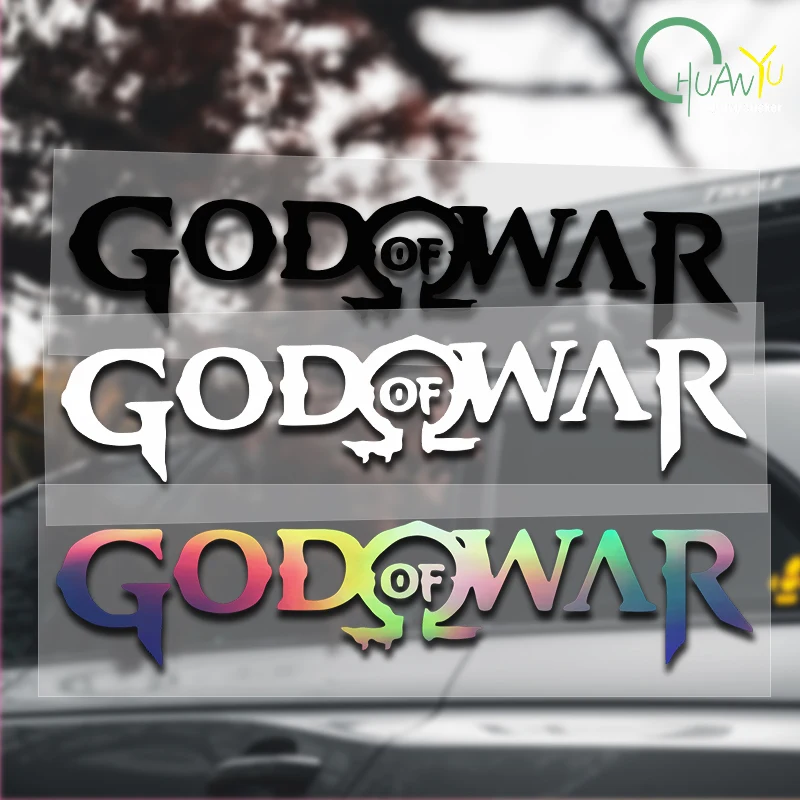 God of War Game Logo Car Stickers Personality Decal Sunscreen Die Cut Refrigerator Helmet Car Accessories