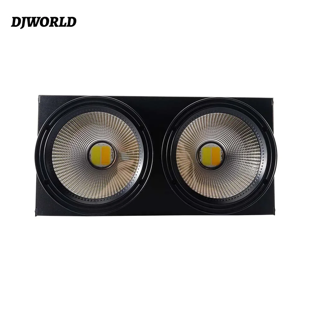1/2 pçs led cob 2 olhos 200w luz branca quente fria controlador dmx efeito de luzes de palco para dança clube mostrar noite dj iluminação discoteca