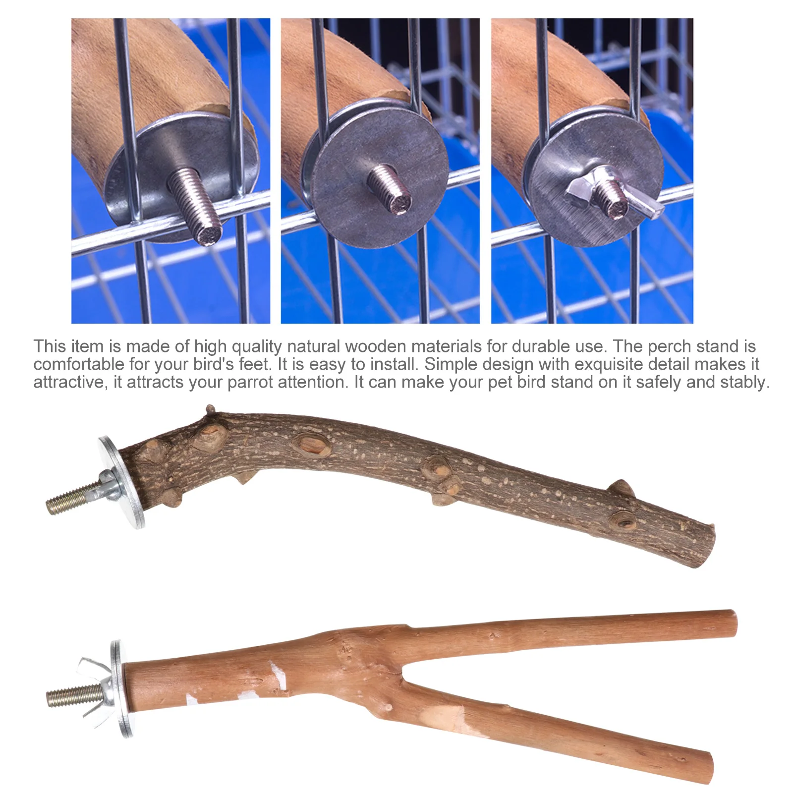 

Natural Pepper Stand Pole Chewable Cage For Parrots Conures Parakeets Large Birds Durable Safe Wood Bird Cage Accessories Rough