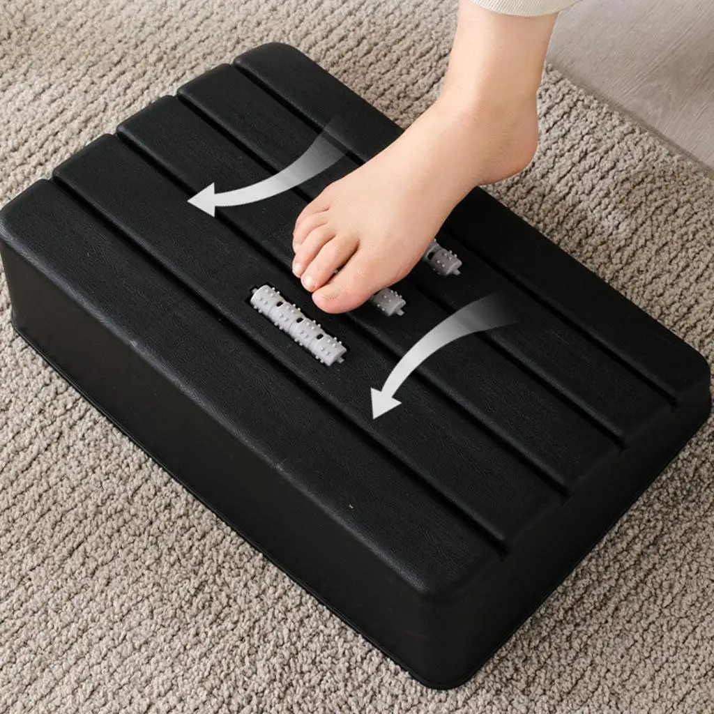 Footrest Non-Skid Relieve Foot Fatigue Foot Pedal Office Footrests , Black