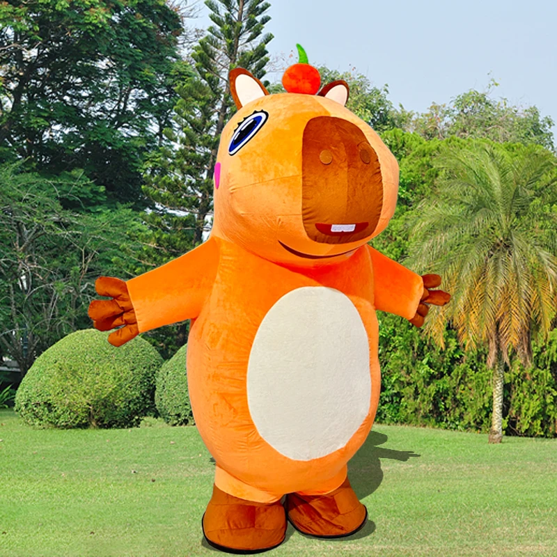 Cute Capybara Mascot Costume Inflatable Cartoon Animal Carnival Halloween Cosplay Fancy Dress Funny Performance Suits